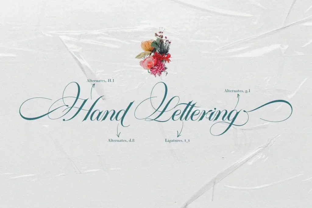 Platinum Free Calligraphy Script Font